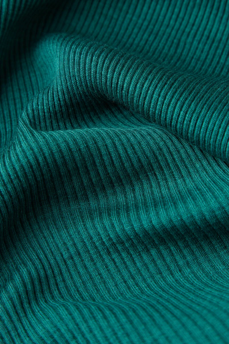 Long-sleeve High-Neck Tubular Top In Wool And Silk 8 Long-sleeve High-Neck Tubular Top In Wool And Silk - Image 6