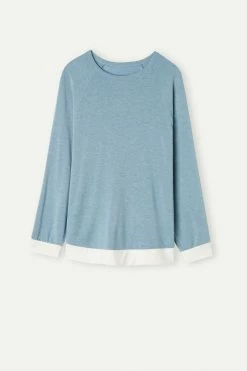 Romantic Bedroom Modal With Wool Top With Contrasting Trim 14 Romantic Bedroom Modal With Wool Top With Contrasting Trim -intimissimi shop CLD903145J F