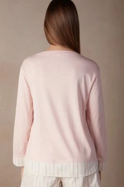 Soft Spring Long-Sleeved Cotton Top 11 Soft Spring Long-Sleeved Cotton Top -intimissimi shop CLD909234J BI