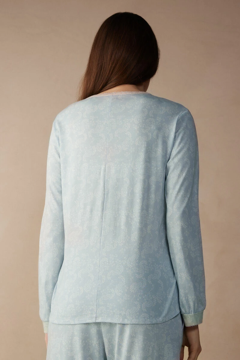 Romantic Cashmere Long-Sleeved Cotton Top 6 Romantic Cashmere Long-Sleeved Cotton Top - Image 4