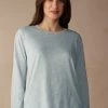 Romantic Cashmere Long-Sleeved Cotton Top 2 Romantic Cashmere Long-Sleeved Cotton Top -intimissimi shop CLD910226J FI