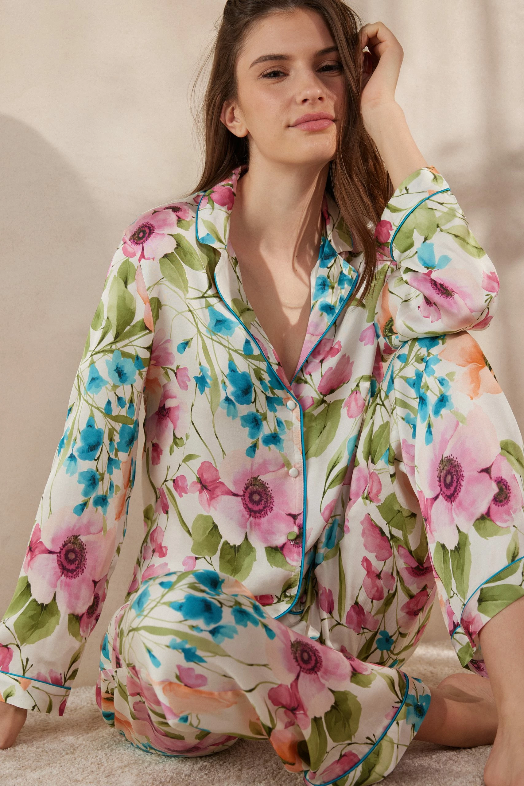 Botanical Lyrics Full-Length Satin Trousers 5 Botanical Lyrics Full-Length Satin Trousers - Image 3