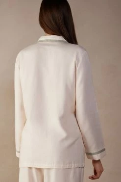 Lost In Fields Open-Front Plain-Weave Modal Top 13 Lost In Fields Open-Front Plain-Weave Modal Top -intimissimi shop CLD913A230J BI