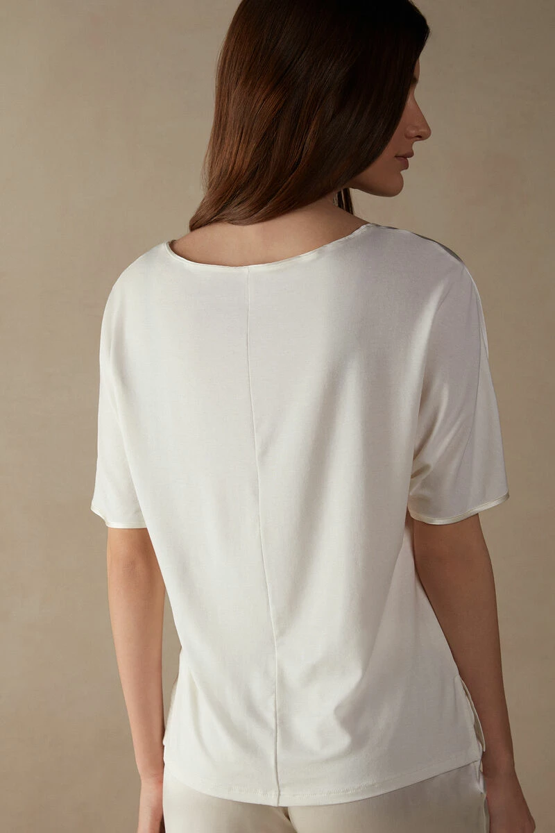 Short-Sleeved Silk And Modal Top 6 Short-Sleeved Silk And Modal Top - Image 4