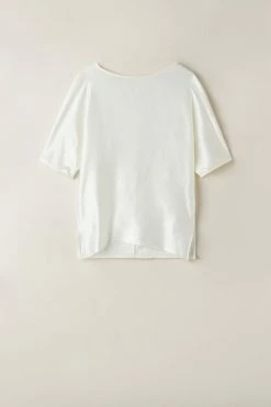 Short-Sleeved Silk And Modal Top 12 Short-Sleeved Silk And Modal Top -intimissimi shop CM162M2127 F