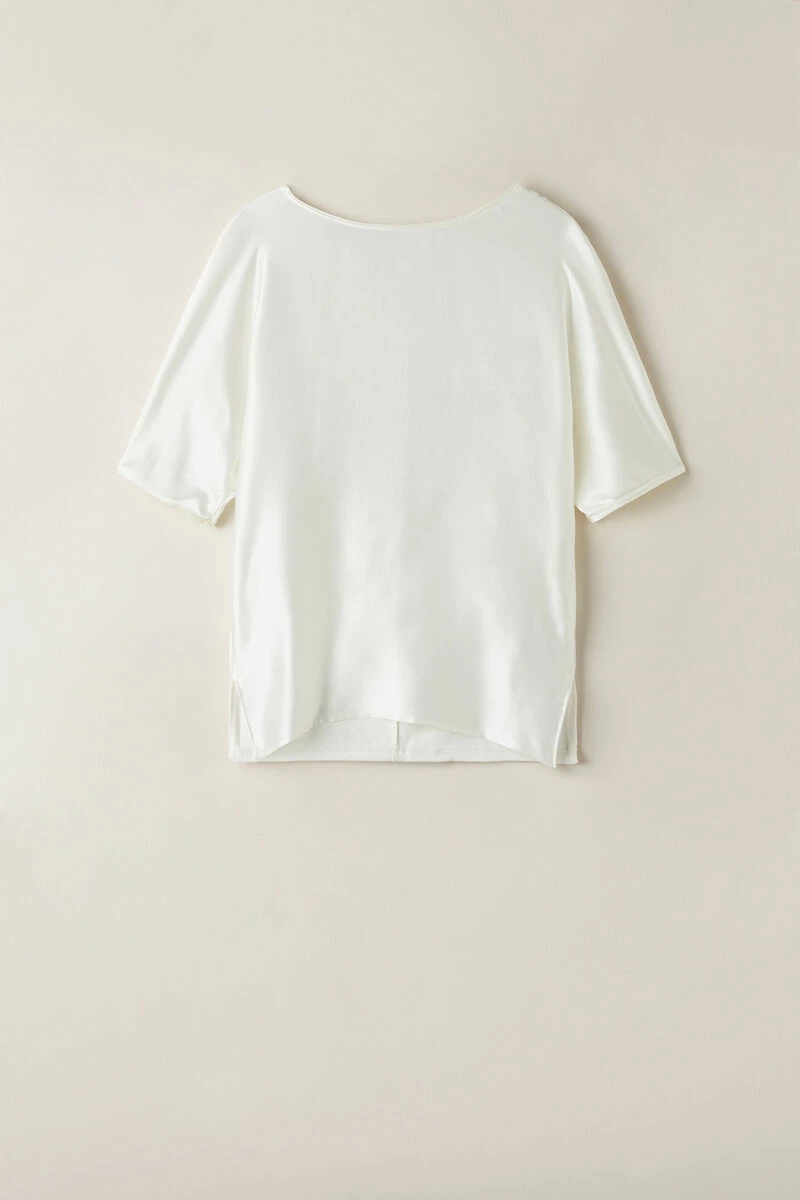 Short-Sleeved Silk And Modal Top 7 Short-Sleeved Silk And Modal Top - Image 5