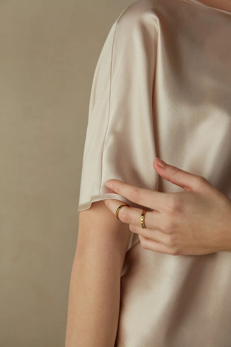 Short-Sleeved Silk And Modal Top 5 Short-Sleeved Silk And Modal Top - Image 3