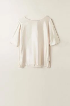 Short-Sleeved Silk And Modal Top 12 Short-Sleeved Silk And Modal Top -intimissimi shop CM162M2280 F