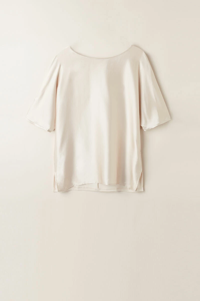Short-Sleeved Silk And Modal Top 7 Short-Sleeved Silk And Modal Top - Image 5