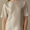Short-Sleeved Silk And Modal Top 1 Short-Sleeved Silk And Modal Top -intimissimi shop CM162M2280 FI