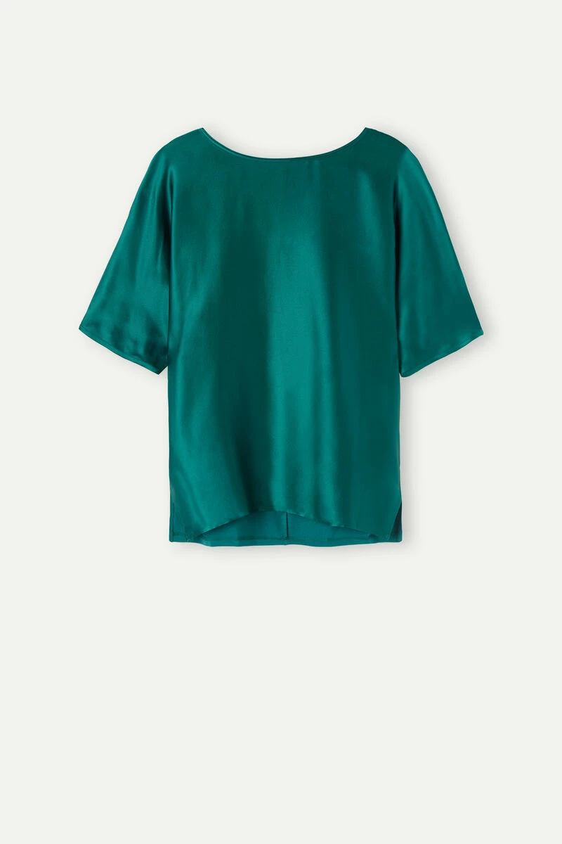 Short-Sleeved Silk And Modal Top 7 Short-Sleeved Silk And Modal Top - Image 5