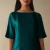 Short-Sleeved Silk And Modal Top
