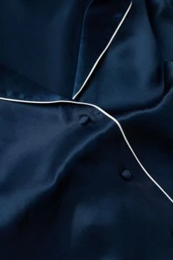 Short-Sleeved Satin Shirt With Contrasting Trim 15 Short-Sleeved Satin Shirt With Contrasting Trim -intimissimi shop CMD12331467 D1