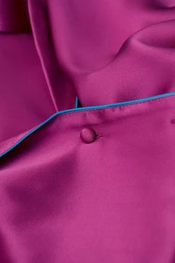 Short-Sleeved Satin Shirt With Contrasting Trim 15 Short-Sleeved Satin Shirt With Contrasting Trim -intimissimi shop CMD1233206J D1