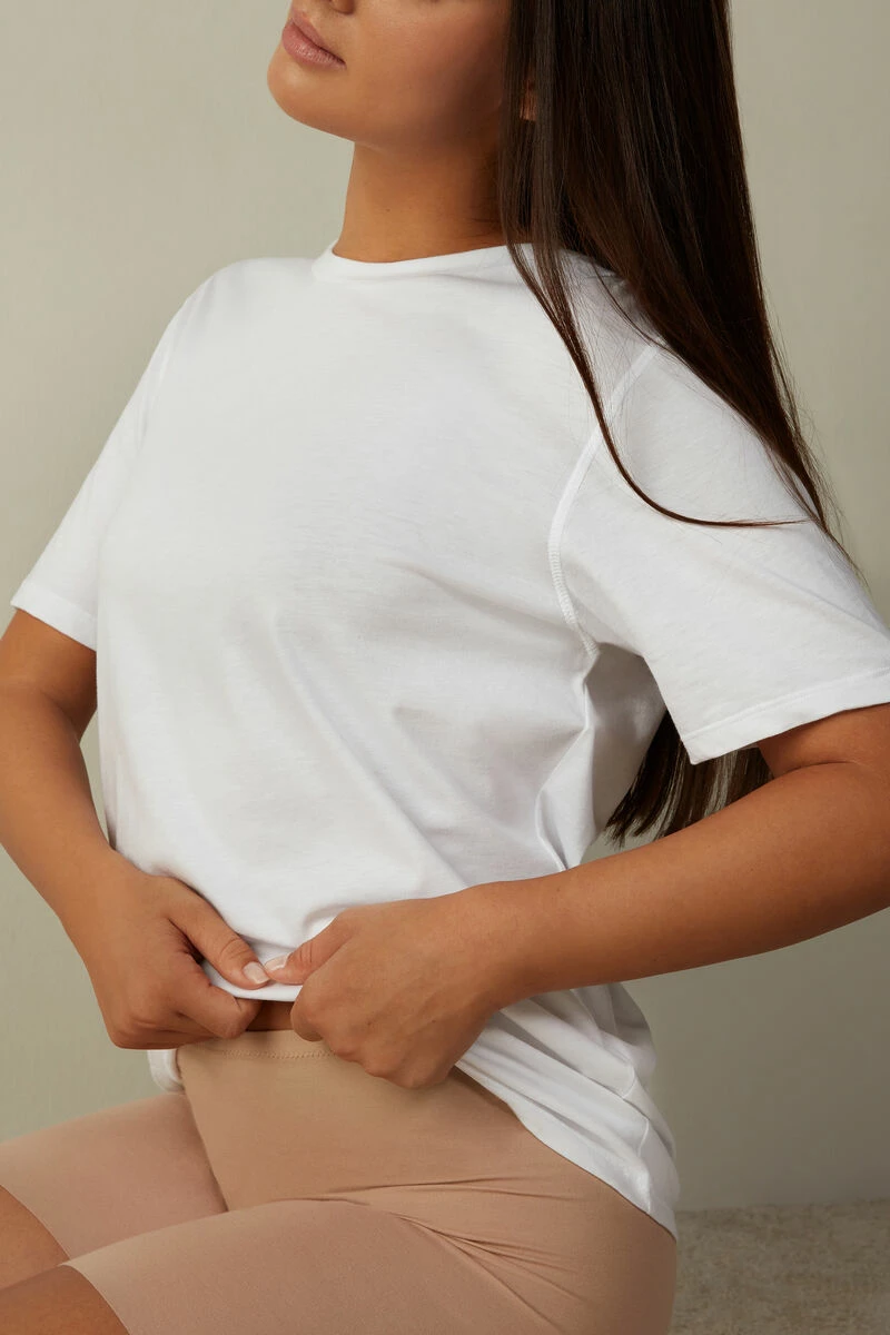 Short-Sleeved Supima® Cotton Top 4 Short-Sleeved Supima® Cotton Top - Image 2