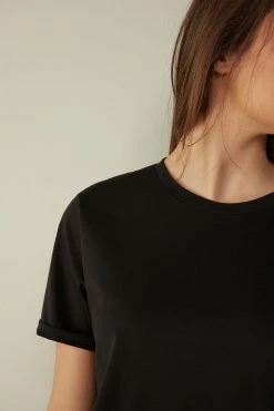 Short-Sleeved Supima® Cotton Top 10 Short-Sleeved Supima® Cotton Top -intimissimi shop CMD12O019 DT1W
