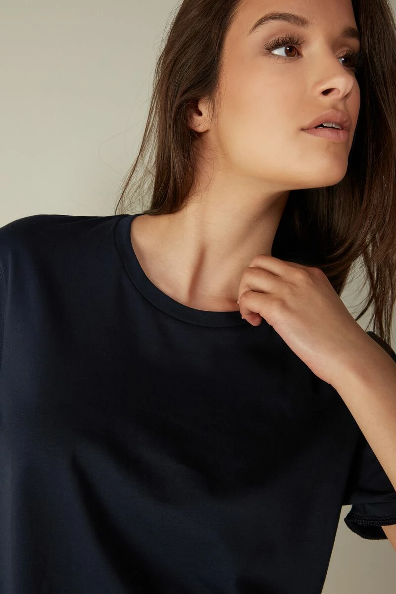 Short-Sleeved Supima® Cotton Top 5 Short-Sleeved Supima® Cotton Top - Image 3