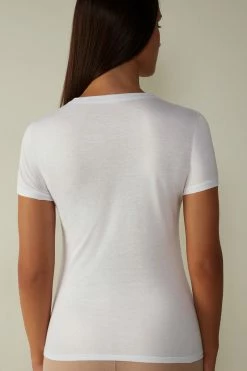 Short-Sleeve T-shirt In Ultrafresh Supima® Cotton 13 Short-Sleeve T-shirt In Ultrafresh Supima® Cotton -intimissimi shop CMD12W001 BI