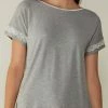 Short-Sleeve Modal Top With Lace Detail 1 Short-Sleeve Modal Top With Lace Detail -intimissimi shop CMD700031 FI