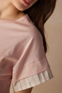 Soft Spring Short-Sleeved Cotton Top -intimissimi shop CMD909234J DT1W