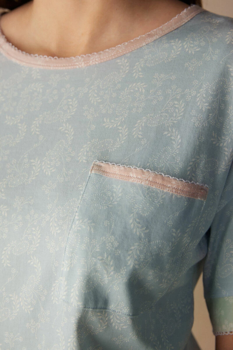 Romantic Cashmere Short-Sleeved Cotton Top 5 Romantic Cashmere Short-Sleeved Cotton Top - Image 3