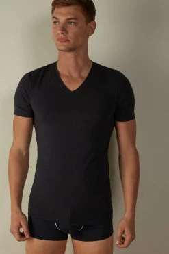 Stretch Supima® Cotton T-Shirt With V Neck