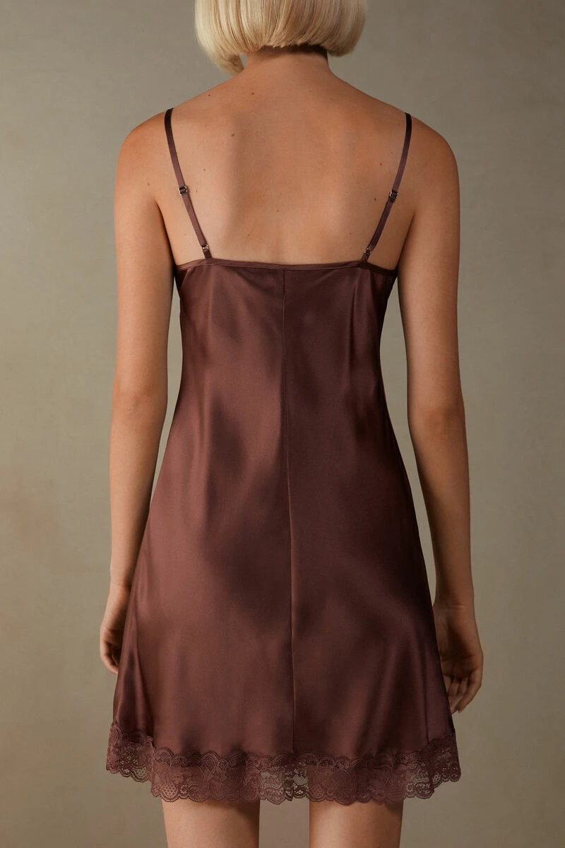 Silk Slip With Lace Insert Detail 6 Silk Slip With Lace Insert Detail - Image 4