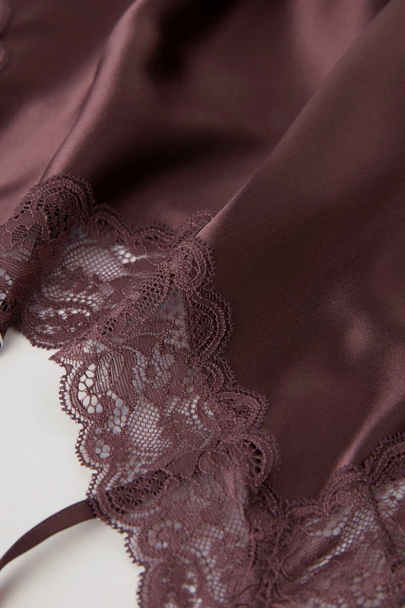 Silk Slip With Lace Insert Detail 8 Silk Slip With Lace Insert Detail - Image 6