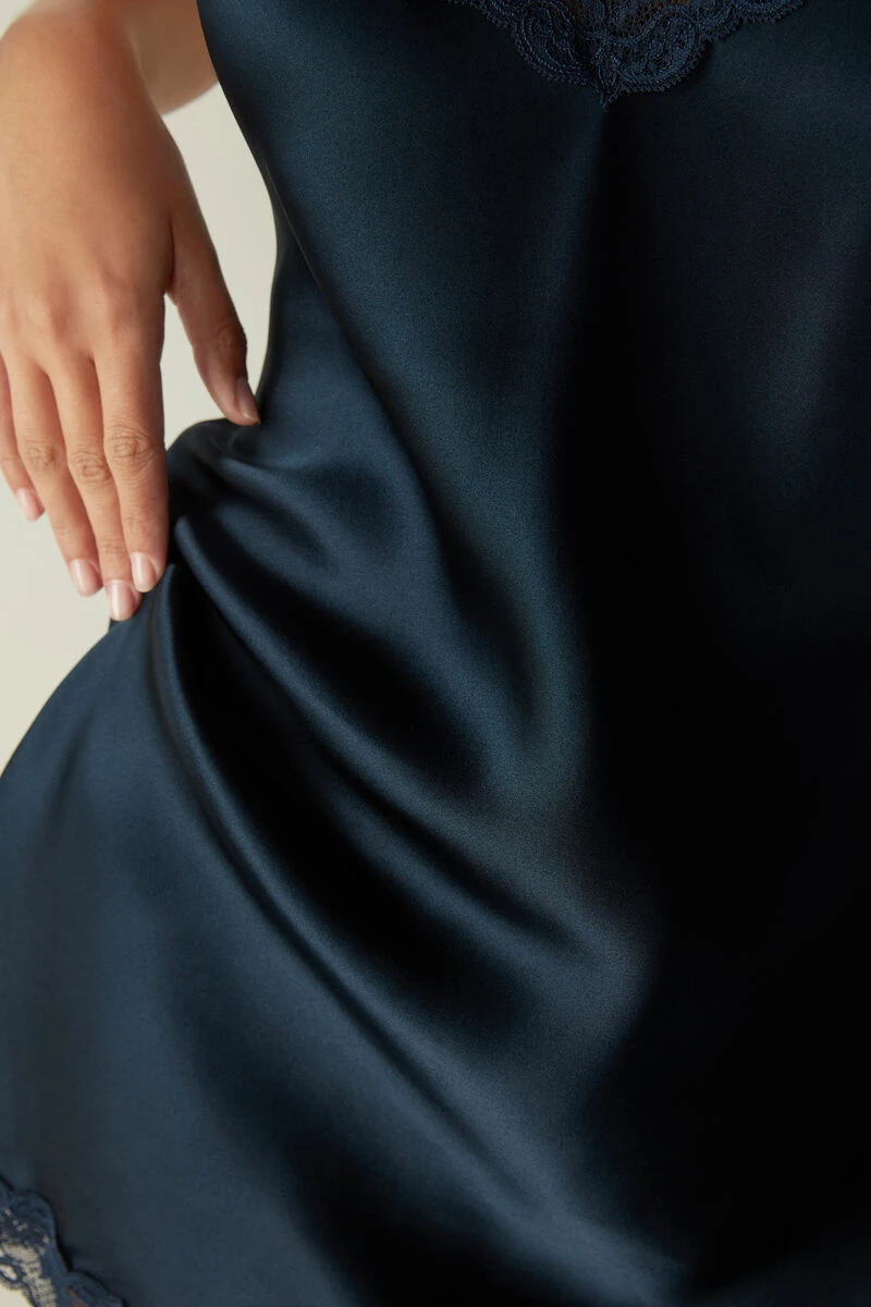 Silk Slip With Lace Insert Detail 6 Silk Slip With Lace Insert Detail - Image 4