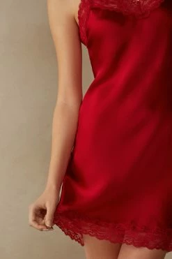 Silk Slip With Lace Insert Detail 11 Silk Slip With Lace Insert Detail -intimissimi shop LC71S11473 DT1W