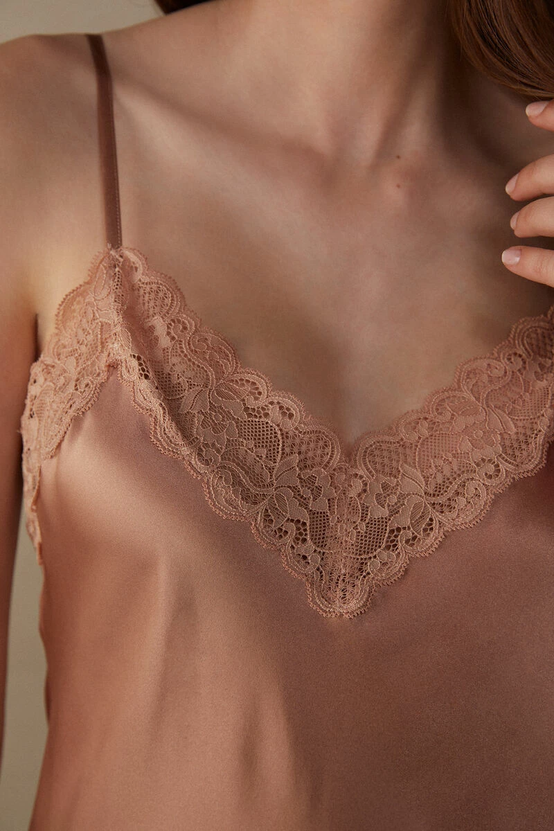 Silk Slip With Lace Insert Detail 5 Silk Slip With Lace Insert Detail - Image 3
