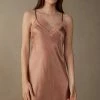 Silk Slip With Lace Insert Detail 1 Silk Slip With Lace Insert Detail -intimissimi shop LC71S1163I FI