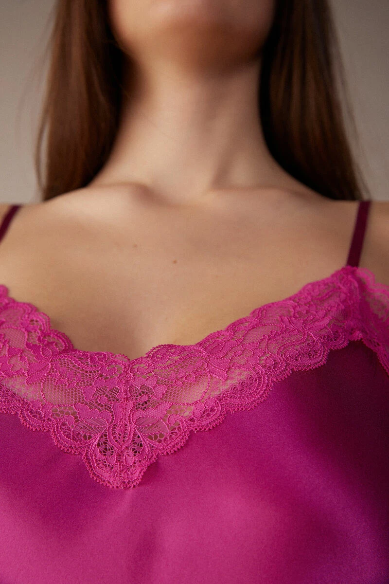 Silk Slip With Lace Insert Detail 5 Silk Slip With Lace Insert Detail - Image 3