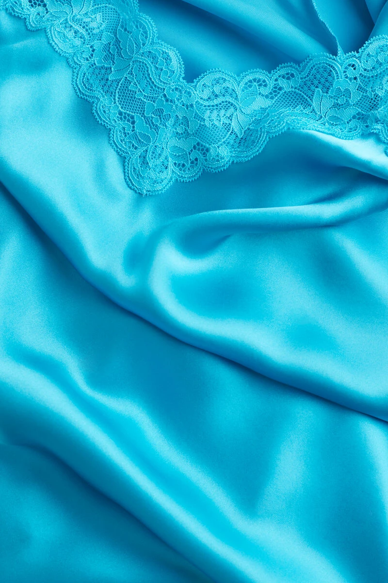 Silk Slip With Lace Insert Detail 8 Silk Slip With Lace Insert Detail - Image 6