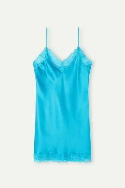 Silk Slip With Lace Insert Detail 12 Silk Slip With Lace Insert Detail -intimissimi shop LC71S1210J F