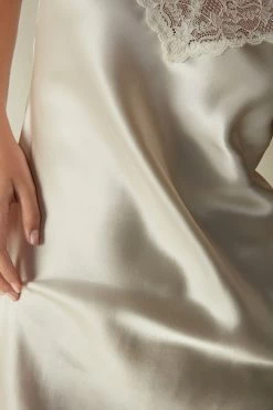 Silk Slip With Lace Insert Detail -intimissimi shop LC71S12127 DT2W