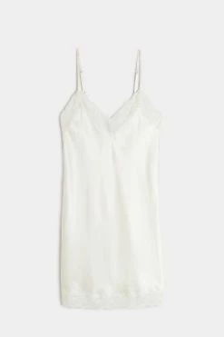 Silk Slip With Lace Insert Detail -intimissimi shop LC71S12127 F