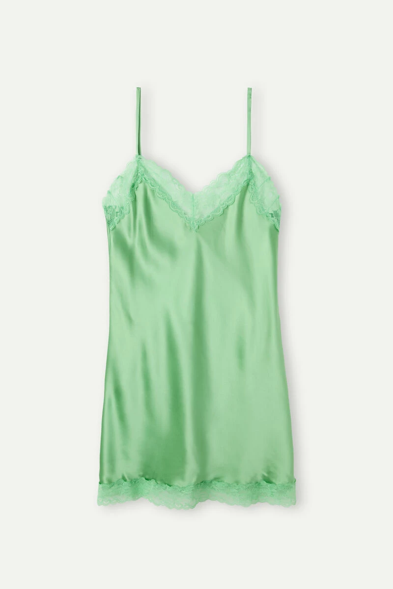 Silk Slip With Lace Insert Detail 7 Silk Slip With Lace Insert Detail - Image 5