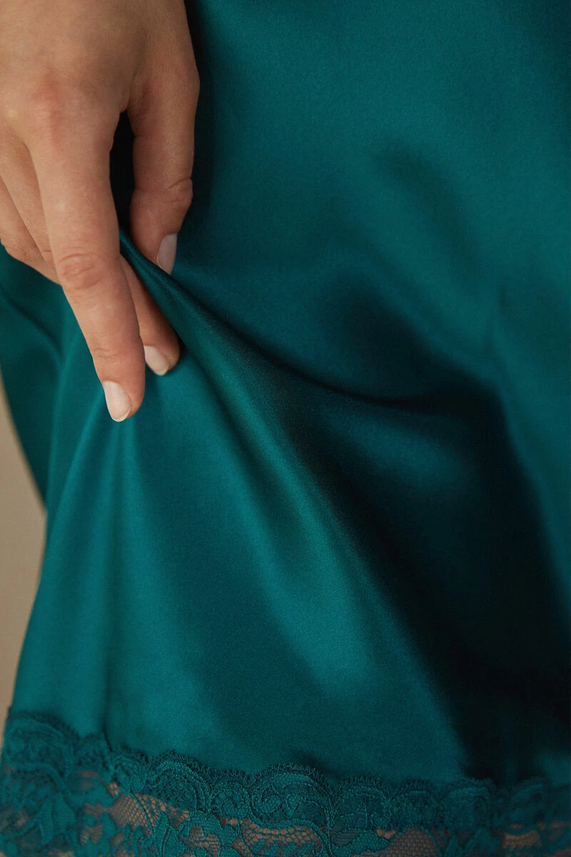 Silk Slip With Lace Insert Detail 5 Silk Slip With Lace Insert Detail - Image 3