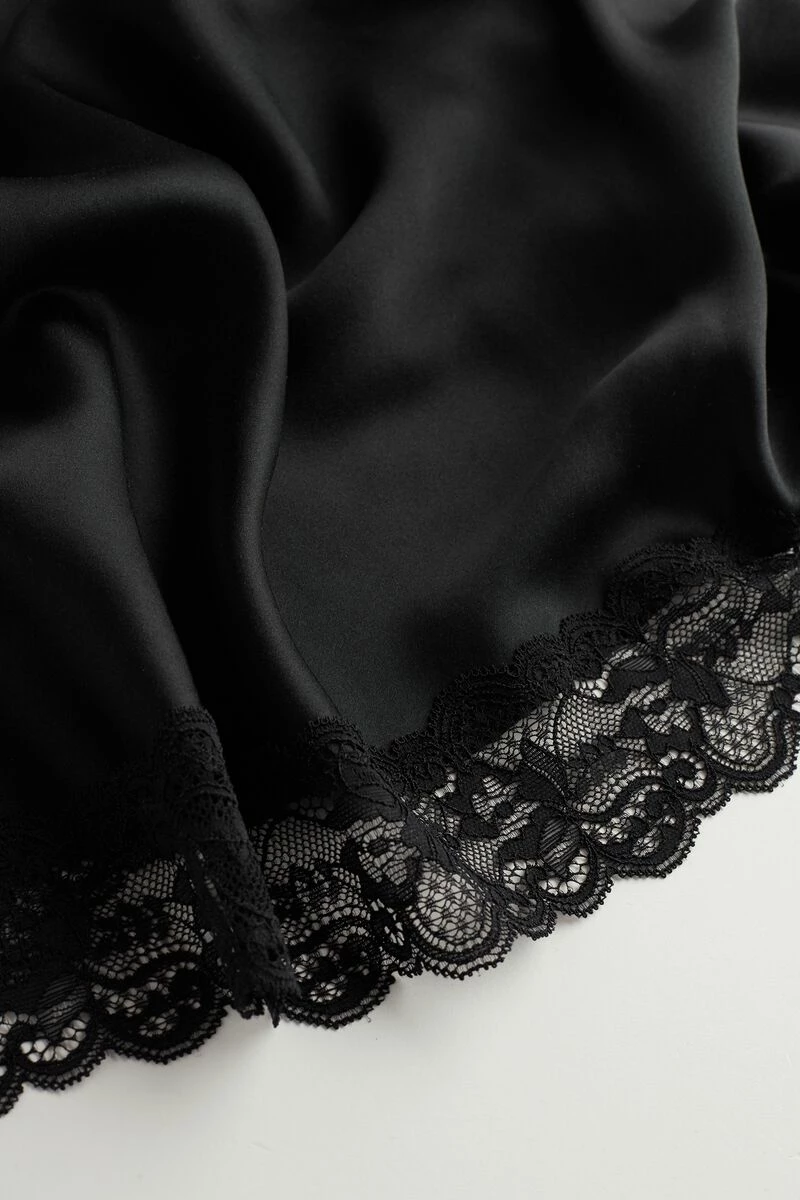 Silk Slip With Lace Insert Detail 9 Silk Slip With Lace Insert Detail - Image 7