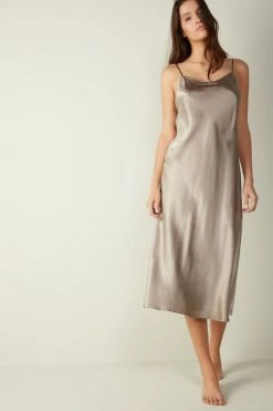 Midi-Length Slip In Silk