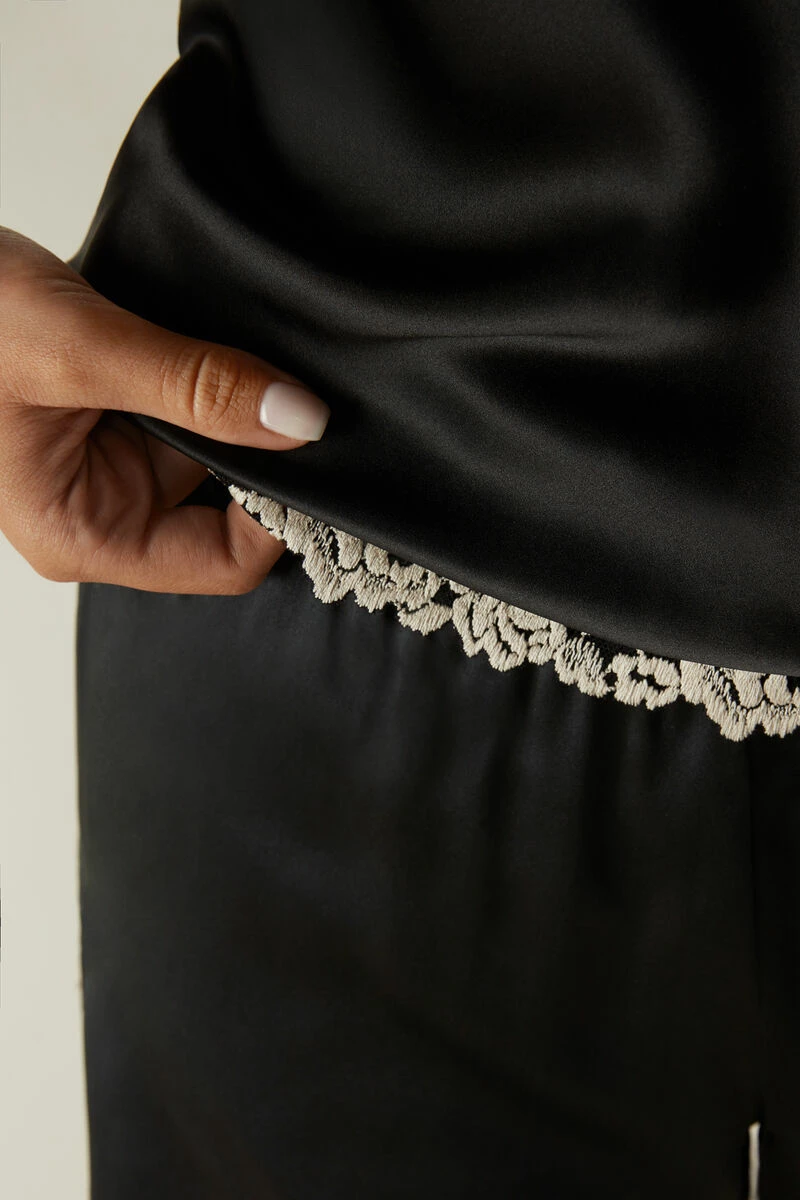 Pretty Flowers Silk Top With Spaghetti Straps 5 Pretty Flowers Silk Top With Spaghetti Straps - Image 3