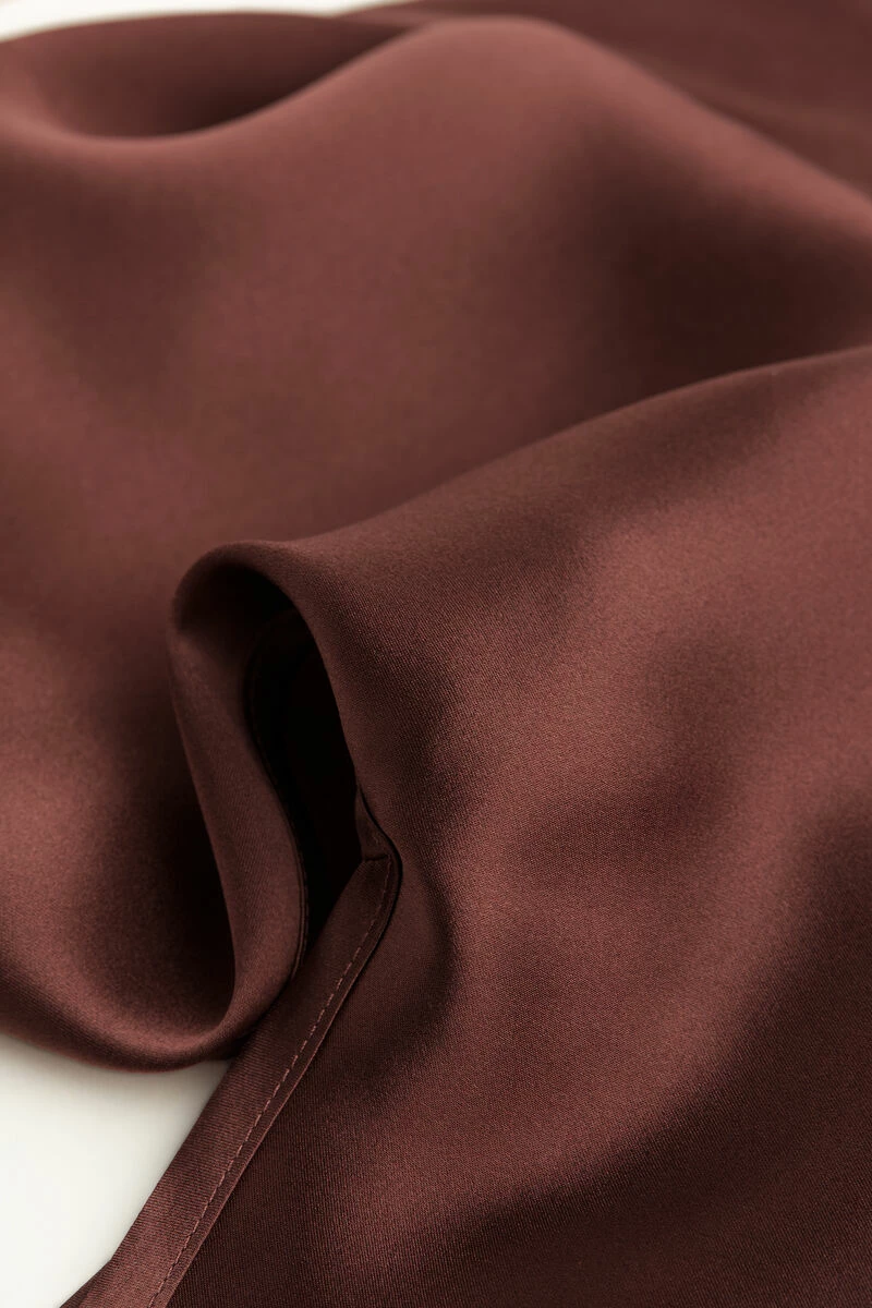 Silk Satin Top With V Neck 8 Silk Satin Top With V Neck - Image 6