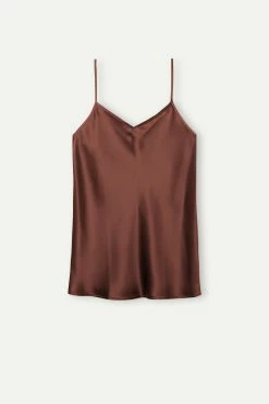 Silk Satin Top With V Neck 12 Silk Satin Top With V Neck -intimissimi shop LT71S4002J F