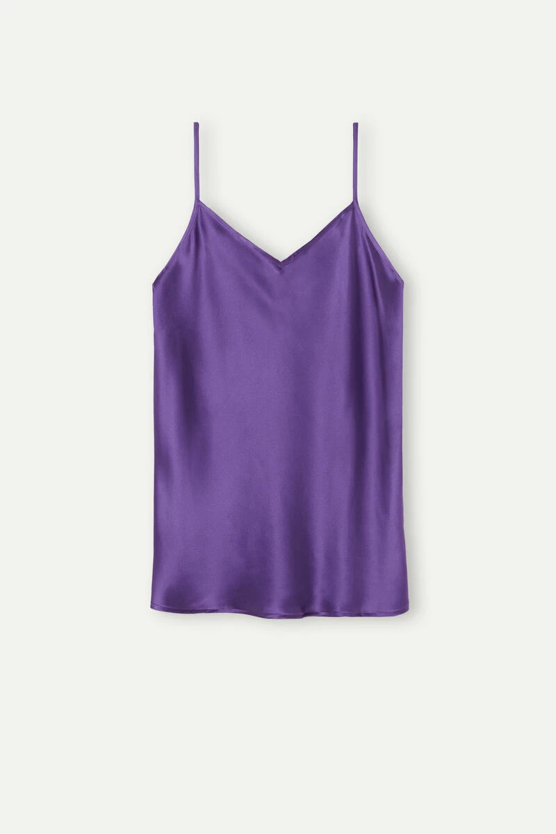 Silk Satin Top With V Neck 7 Silk Satin Top With V Neck - Image 5