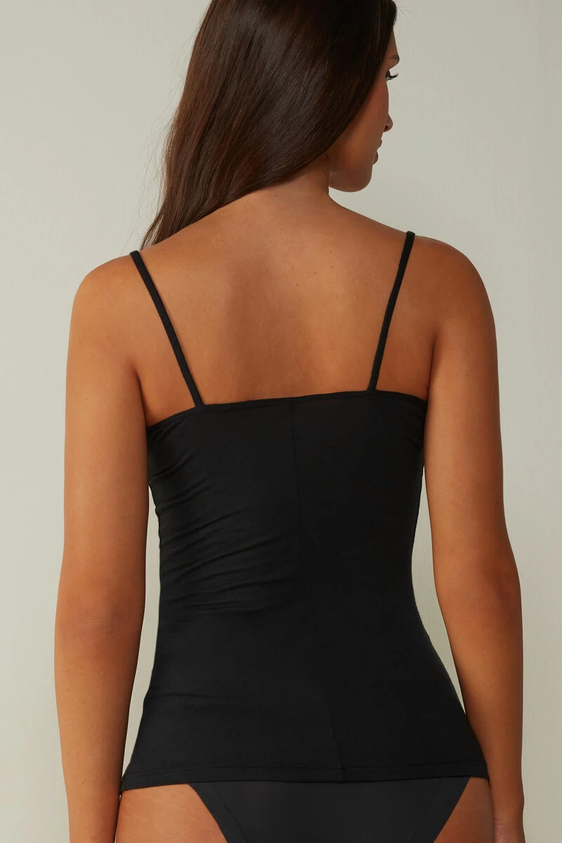 Ultralight Modal And Cashmere Camisole With Lace 7 Ultralight Modal And Cashmere Camisole With Lace - Image 5