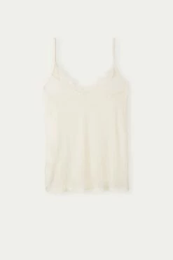 Ultralight Modal And Cashmere Camisole With Lace 14 Ultralight Modal And Cashmere Camisole With Lace -intimissimi shop LTD28Q231I F