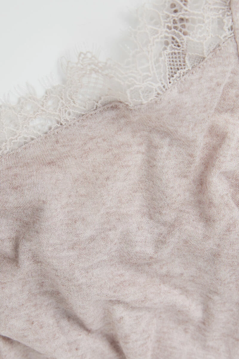 Ultralight Modal And Cashmere Camisole With Lace 8 Ultralight Modal And Cashmere Camisole With Lace - Image 6