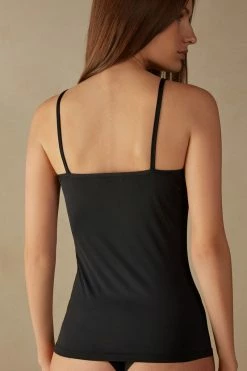 Light Microfiber Strappy Top 13 Light Microfiber Strappy Top -intimissimi shop LTD50C019 BI
