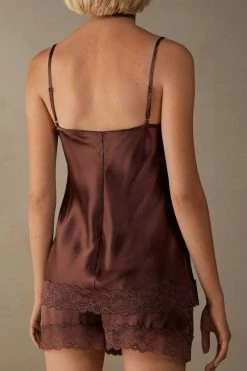 Lace And Silk Top -intimissimi shop LTD71S002J BI
